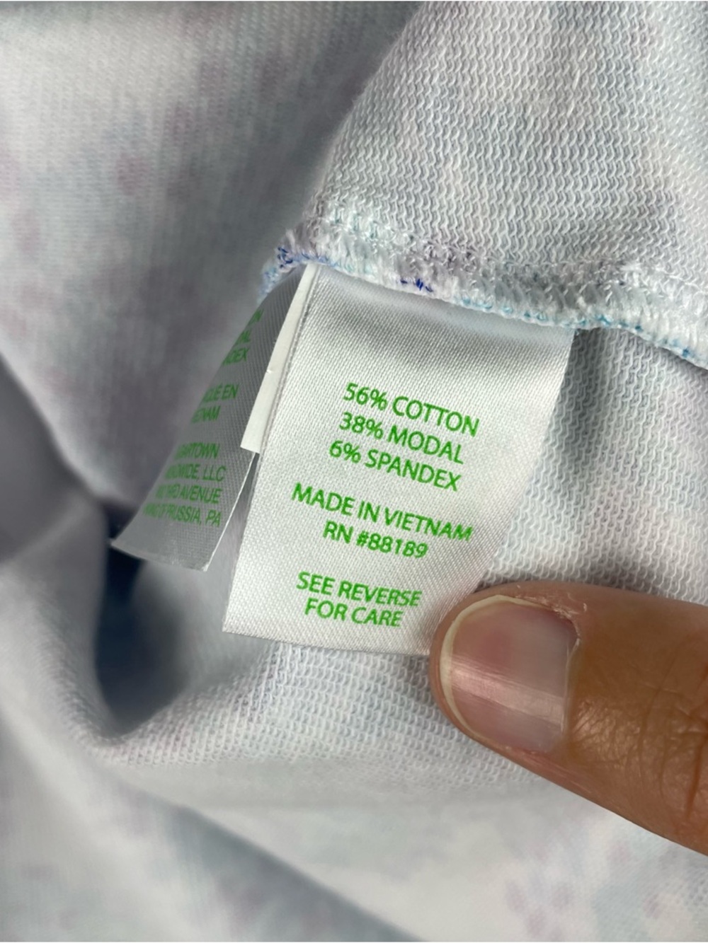 Lilly Pulitzer Blue White Floral Tropical Quarter Zip Long Sleeve Pullover Top - Picture 7 of 7